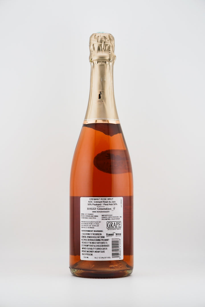 Domaine Baud 'Génération 9' Crémant du Jura Brut Rosé, Jura, France NV