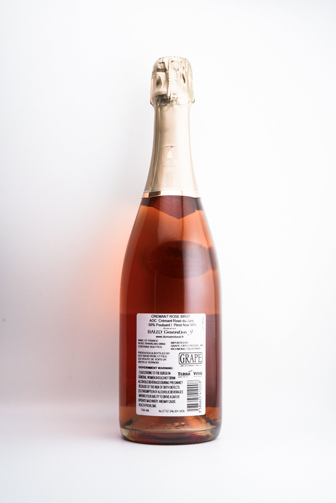 Domaine Baud 'Génération 9' Crémant du Jura Brut Rosé, Jura