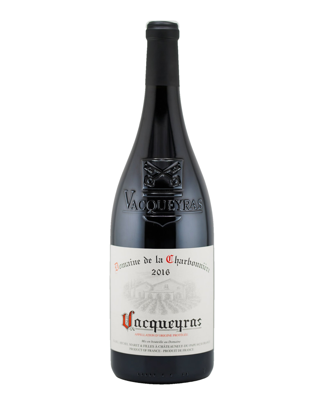 Vacqueyras wine bottle