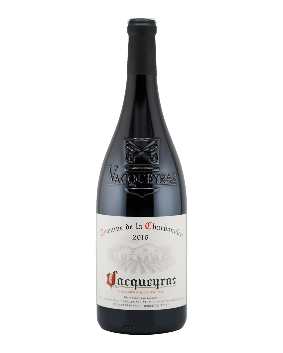 Vacqueyras wine bottle