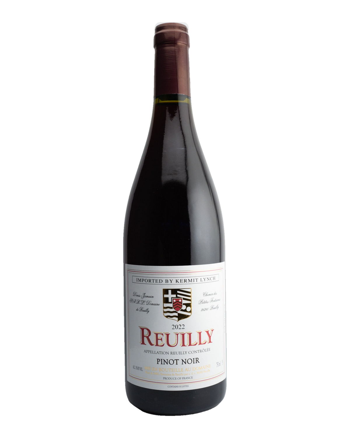 Bottle of Domaine de Reuilly Pinot Noir, Reuilly, Loire Valley, France 2022