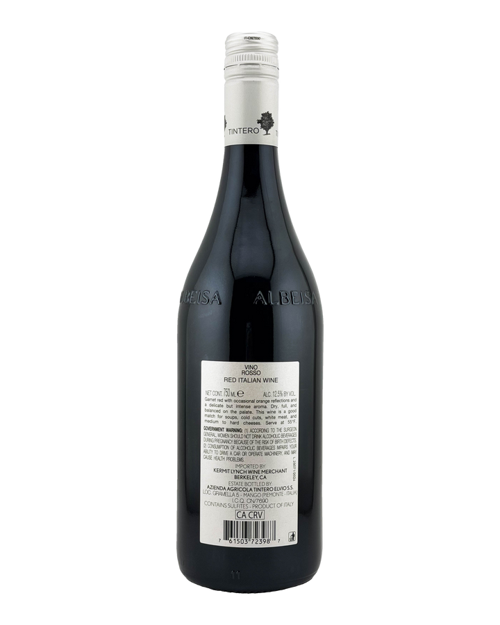 Bottle of Elvio Tintero Vino Rosso, Piedmont, Italy NV (2024)