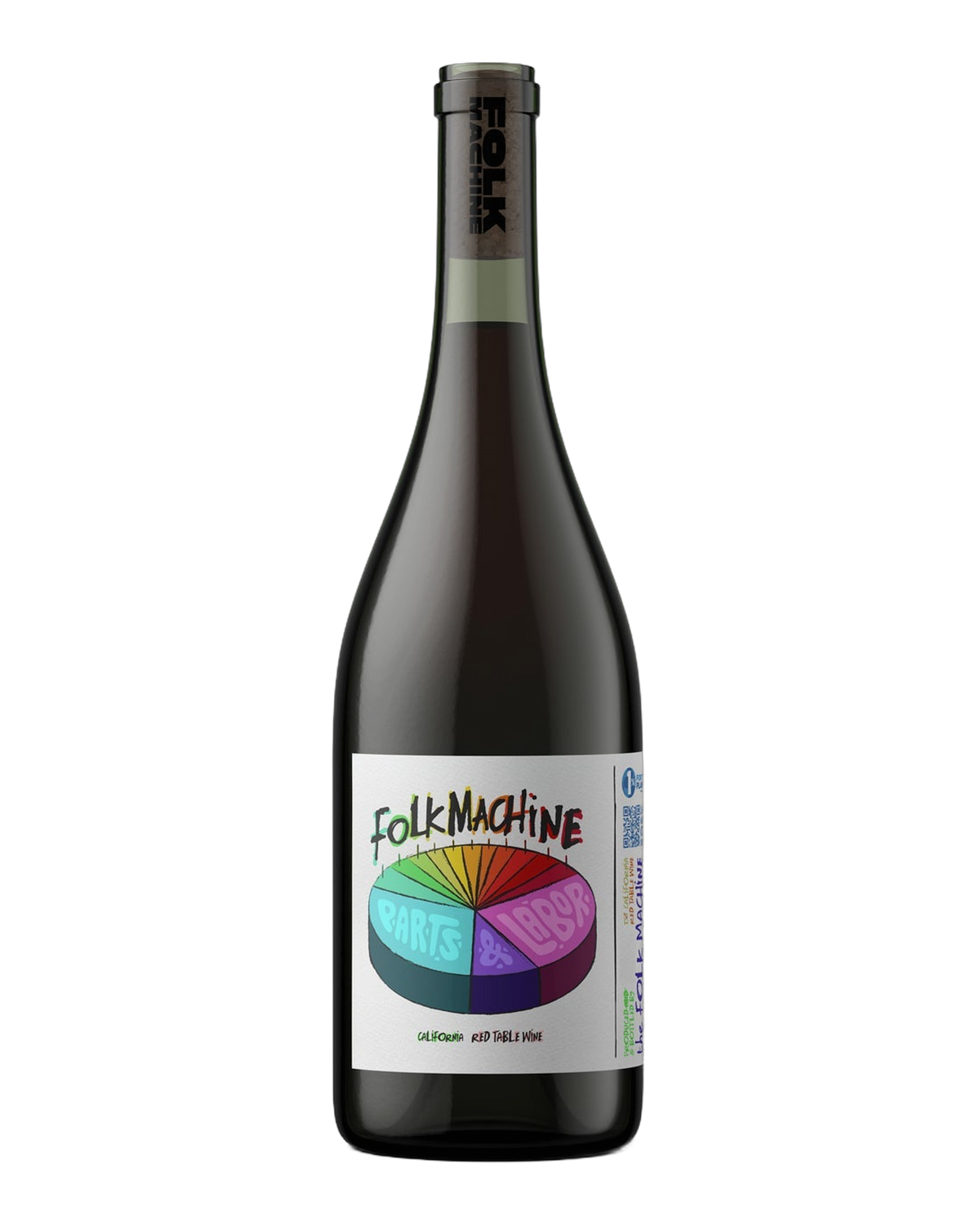 Bottle of Folk Machine 'Parts & Labor' Red, California 2024