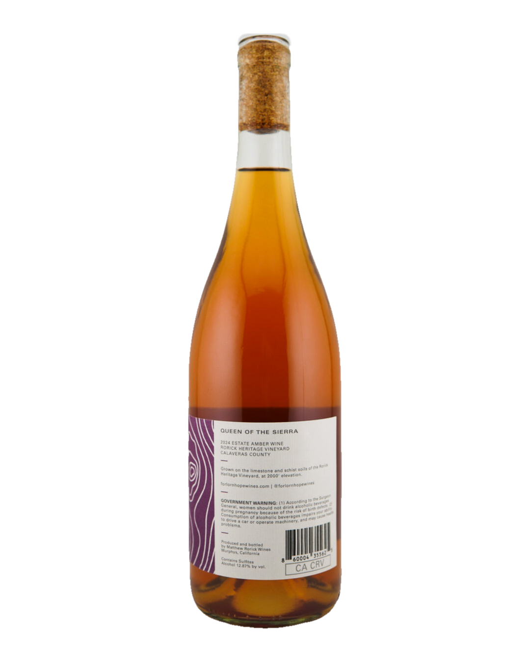 Bottle of Forlorn Hope "Queen of the Sierra" Orange Wine, Sierra Foothills, California 2024
