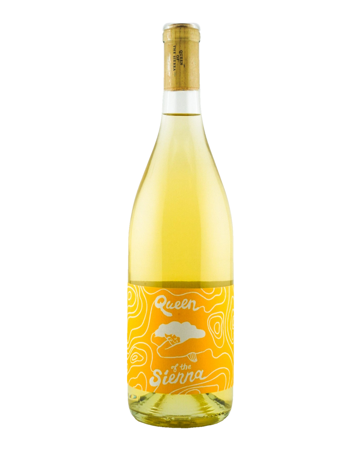 Bottle of Queen of the Sierra white wine