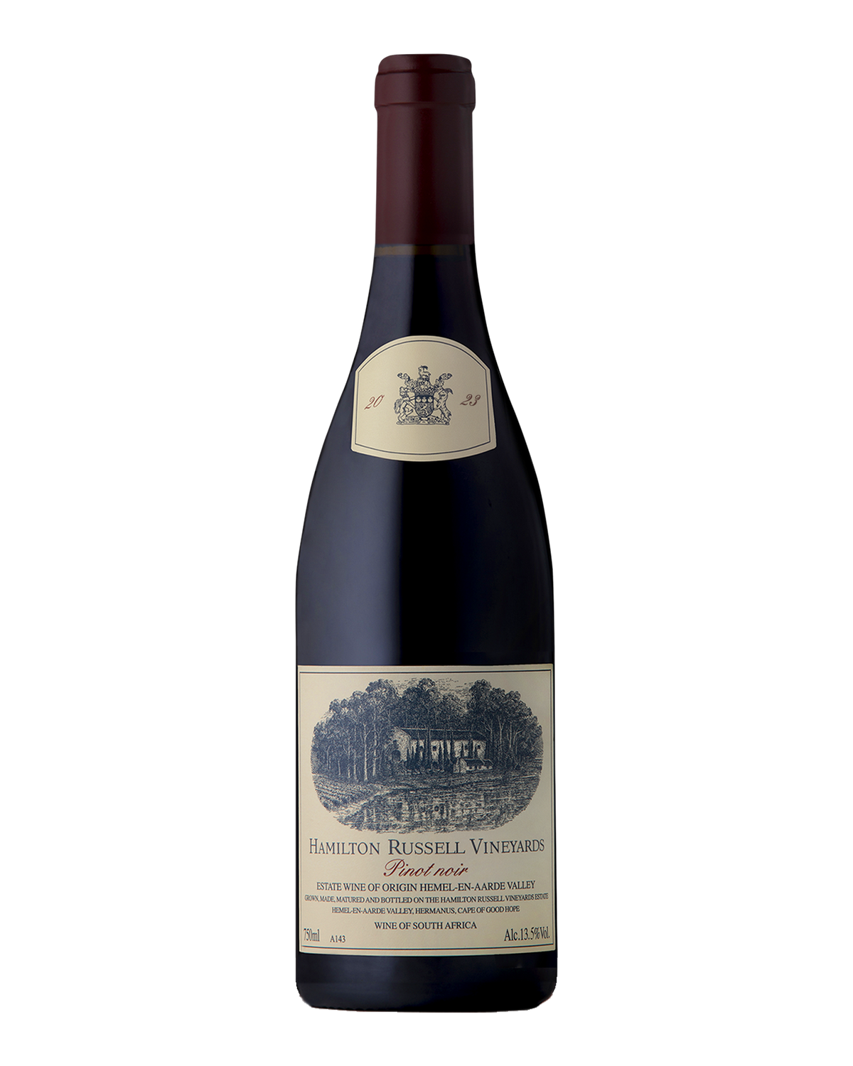 Bottle of Hamilton Russell Vineyards Pinot Noir, Hemel-en-Aarde Valley, South Africa 2023
