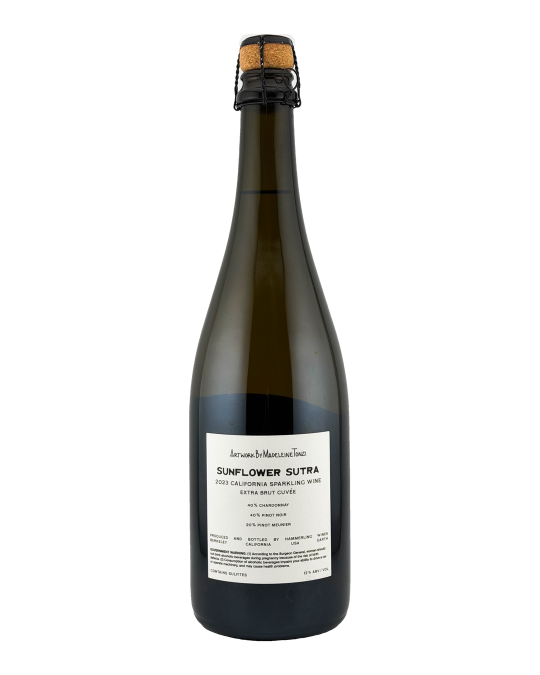 Bottle of Hammerling Wines "Sunflower Sutra" Extra Brut Sparkling Wine, California 2023