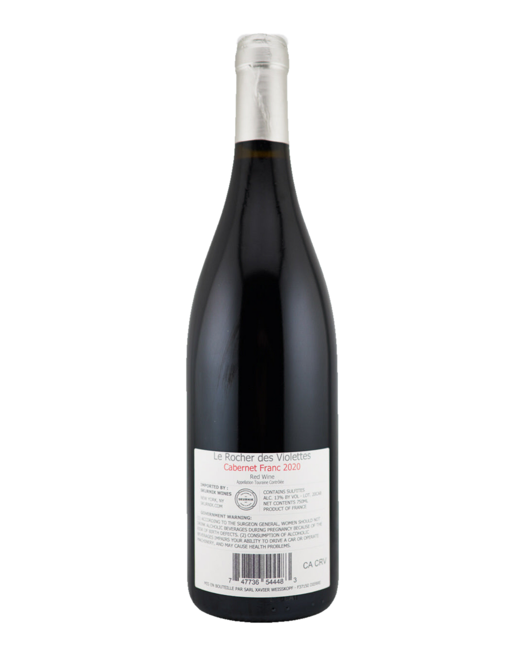 Bottle of Le Rocher des Violettes Cabernet Franc, Touraine AOC, Loire Valley, France 2020