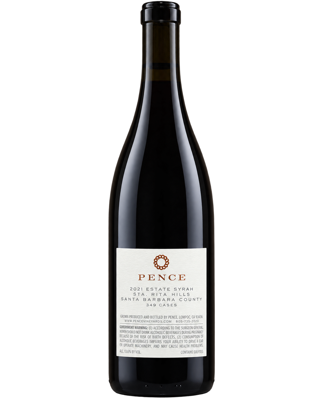Pence Vineyards Estate Syrah, Sta. Rita Hills, California 2021