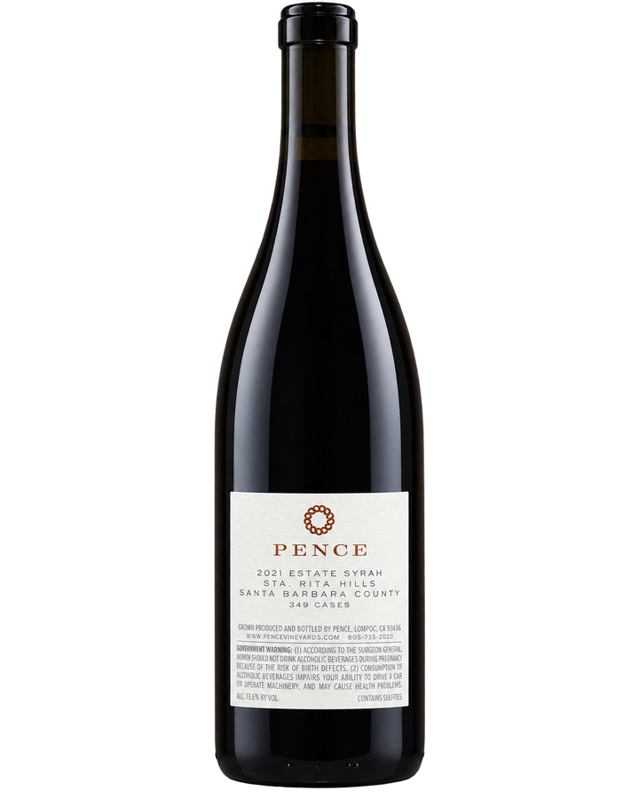 Pence Vineyards Estate Syrah, Sta. Rita Hills, California 2021