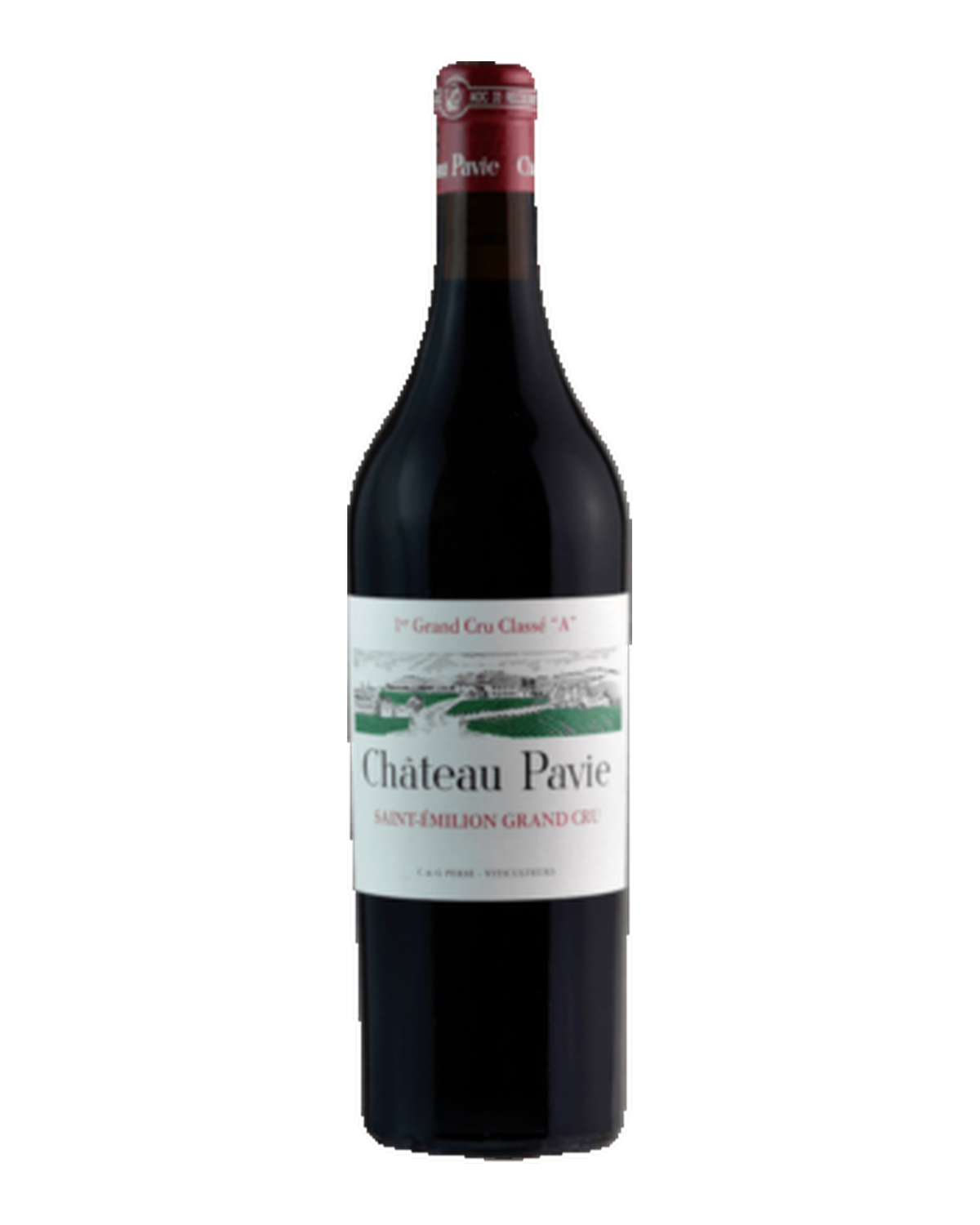 Bottle of Château Pavie, Saint-Émilion 1er Grand Cru Classé A, Bordeaux, France 2015