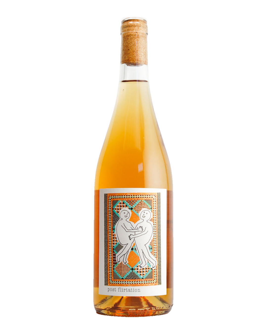 A bottle of Martha Stoumen Post Flirtation Orange, California, Non Vintage wine with a beige label featuring an illustration.