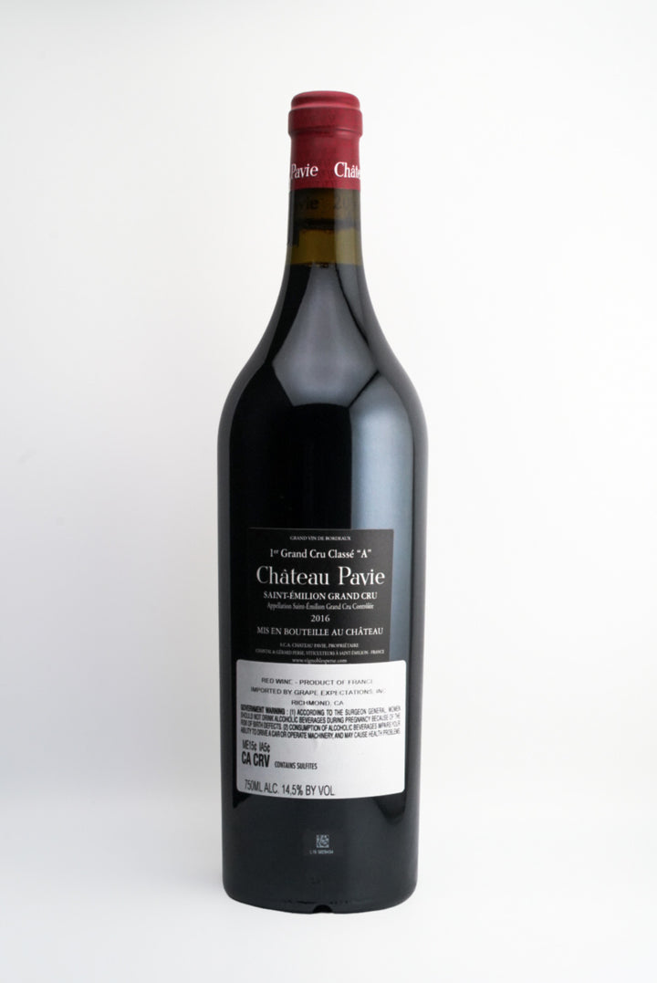 Chateau Pavie, Saint Emilion 1er Grand Cru Classé A, Bordeaux, France 2016