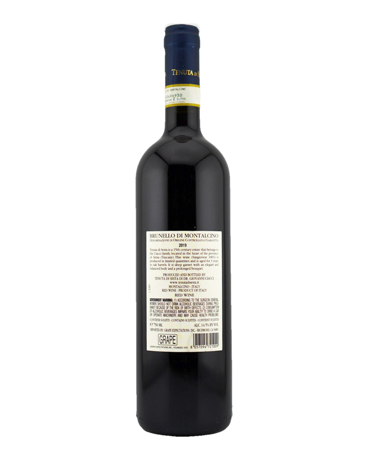 Bottle of 2019 Tenuta di Sesta Brunello di Montalcino DOCG, Tuscany, Italy
