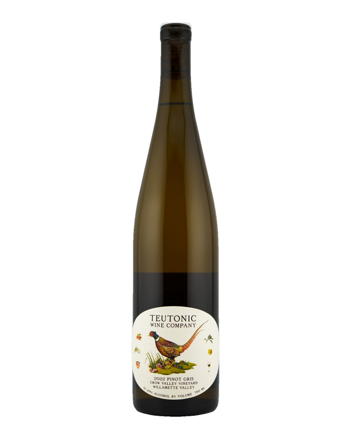 Bottle of Teutonic Pinot Gris, Crow Valley Vineyard, Willamette Valley, Oregon 2022