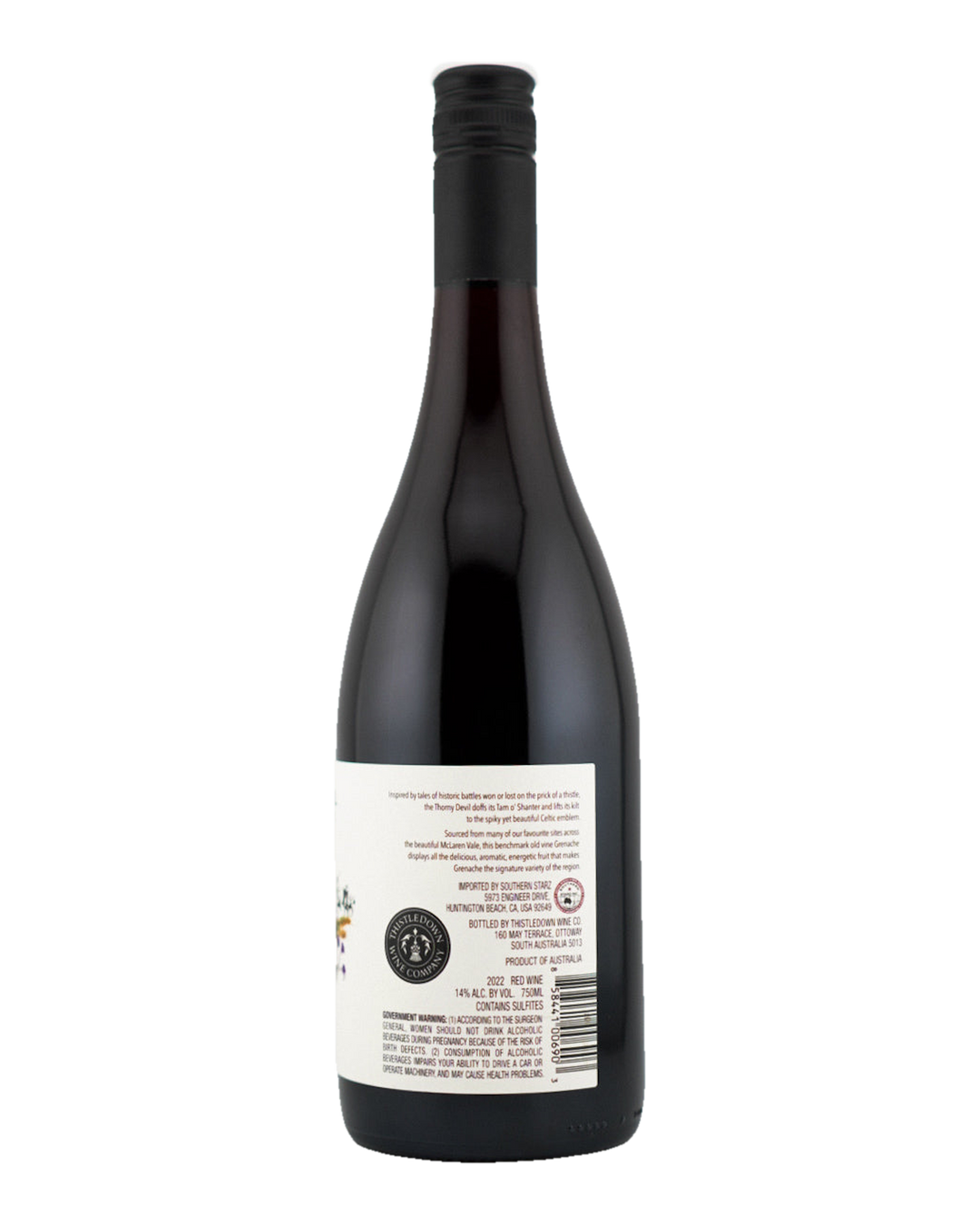 Bottle of Thistledown "Thorny Devil" Grenache, McLaren Vale, Australia 2022