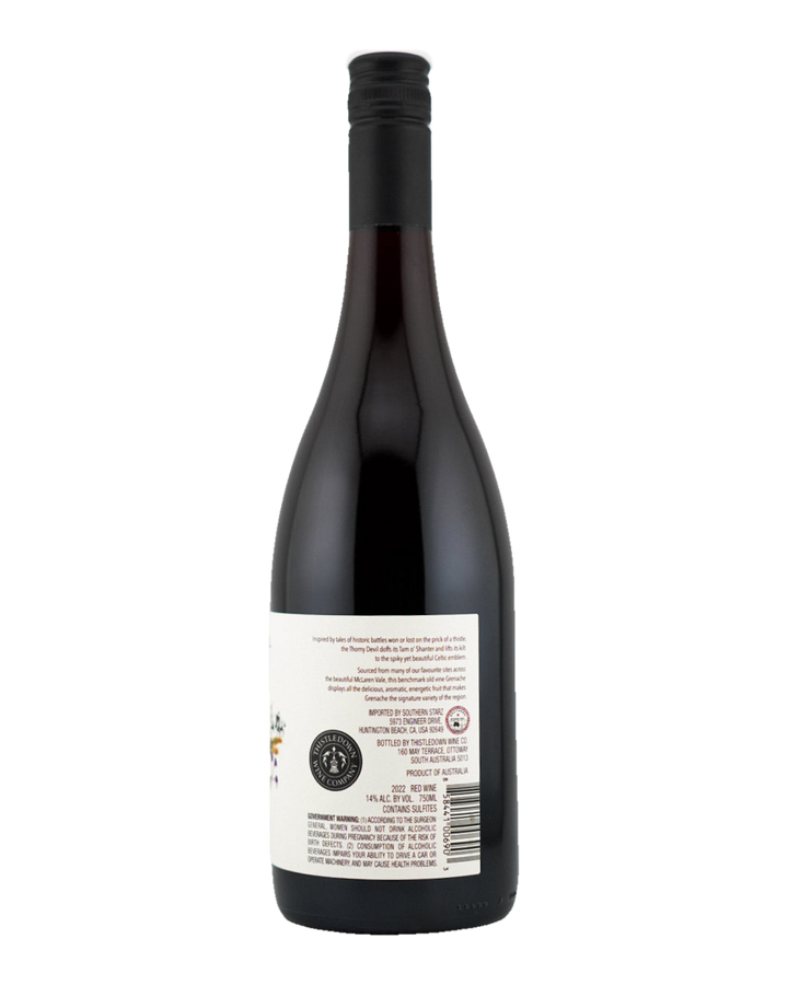 Bottle of Thistledown "Thorny Devil" Grenache, McLaren Vale, Australia 2022