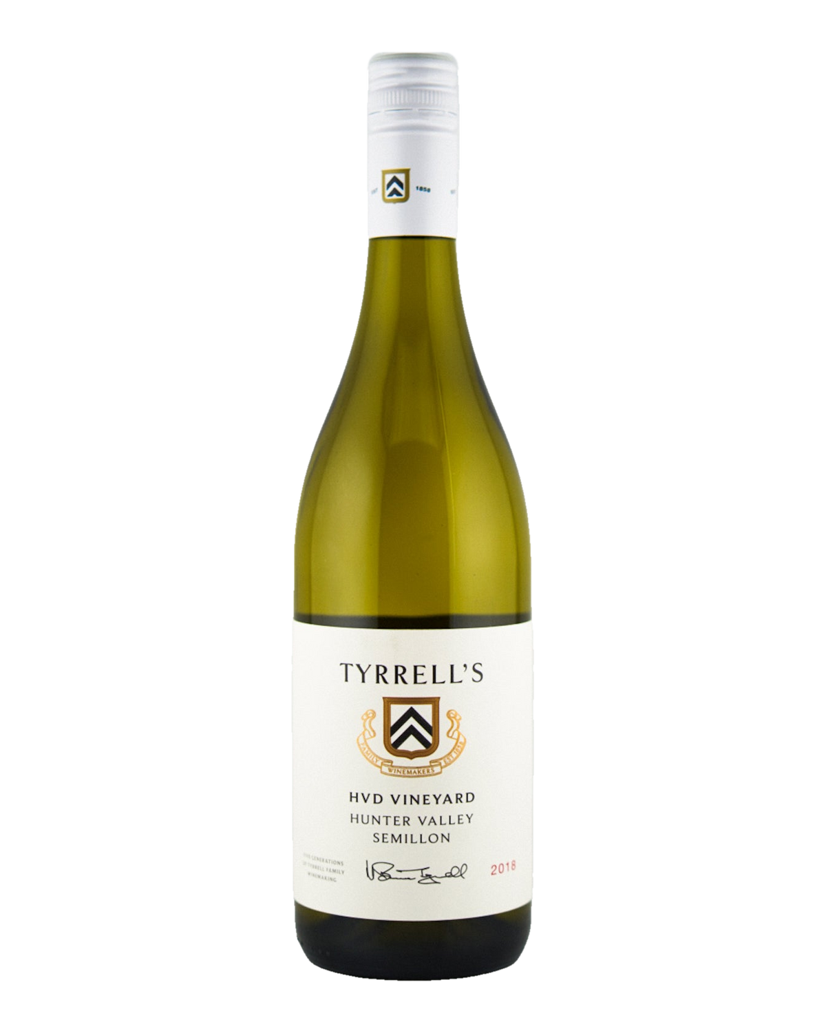 Bottle of Tyrrell's 'HVD' Semillon, Hunter Valley, Australia 2018