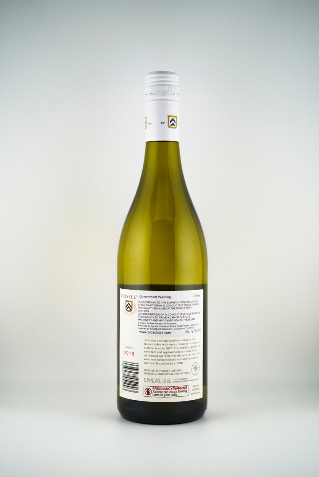 Tyrrell's 'HVD' Semillon, Hunter Valley, Australia 2018