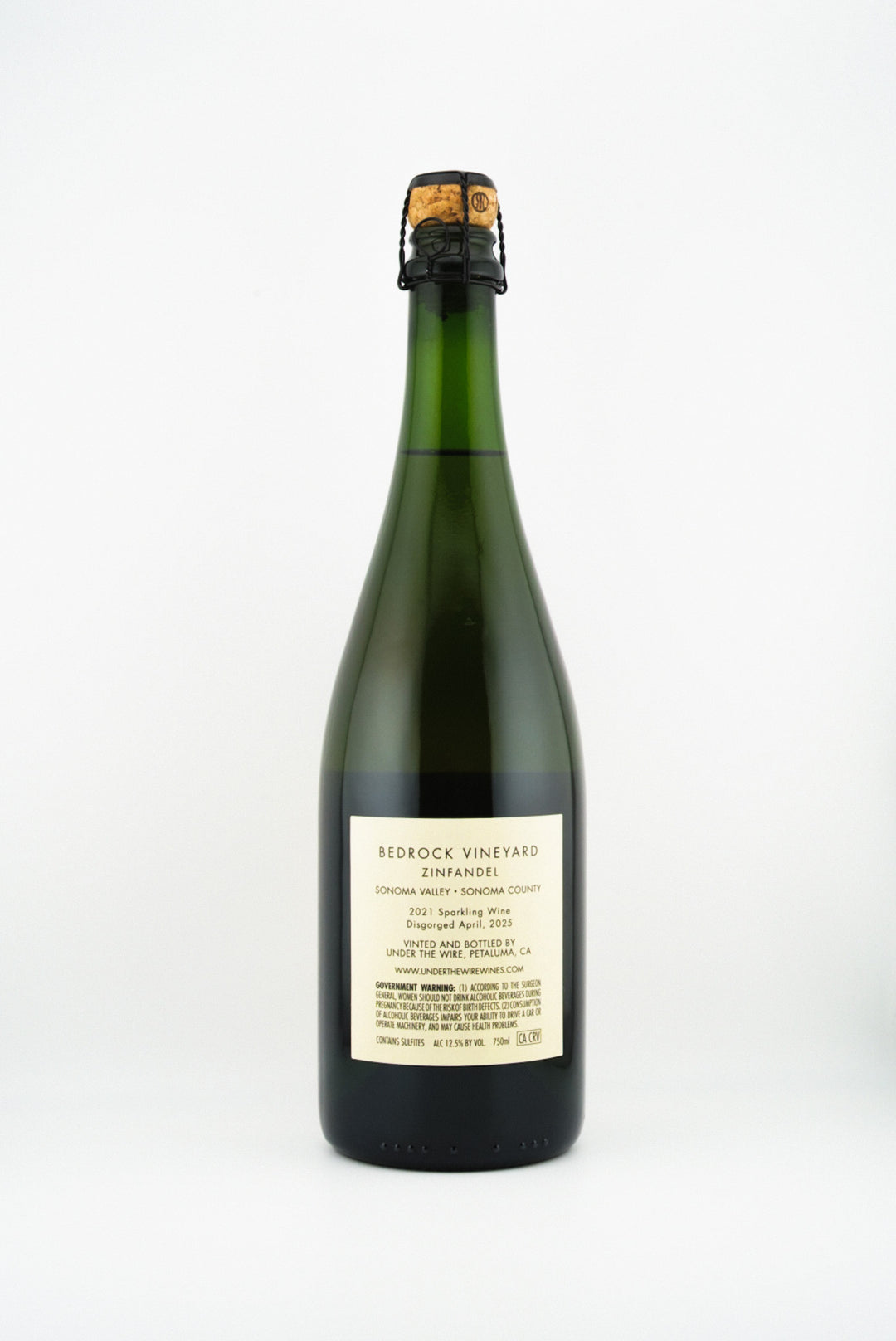 Under the Wire, Bedrock Vineyard Old Vine Sparkling Zinfandel, Sonoma, California 2019