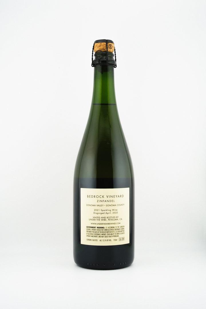 Under the Wire, Bedrock Vineyard Old Vine Sparkling Zinfandel, Sonoma, California 2019