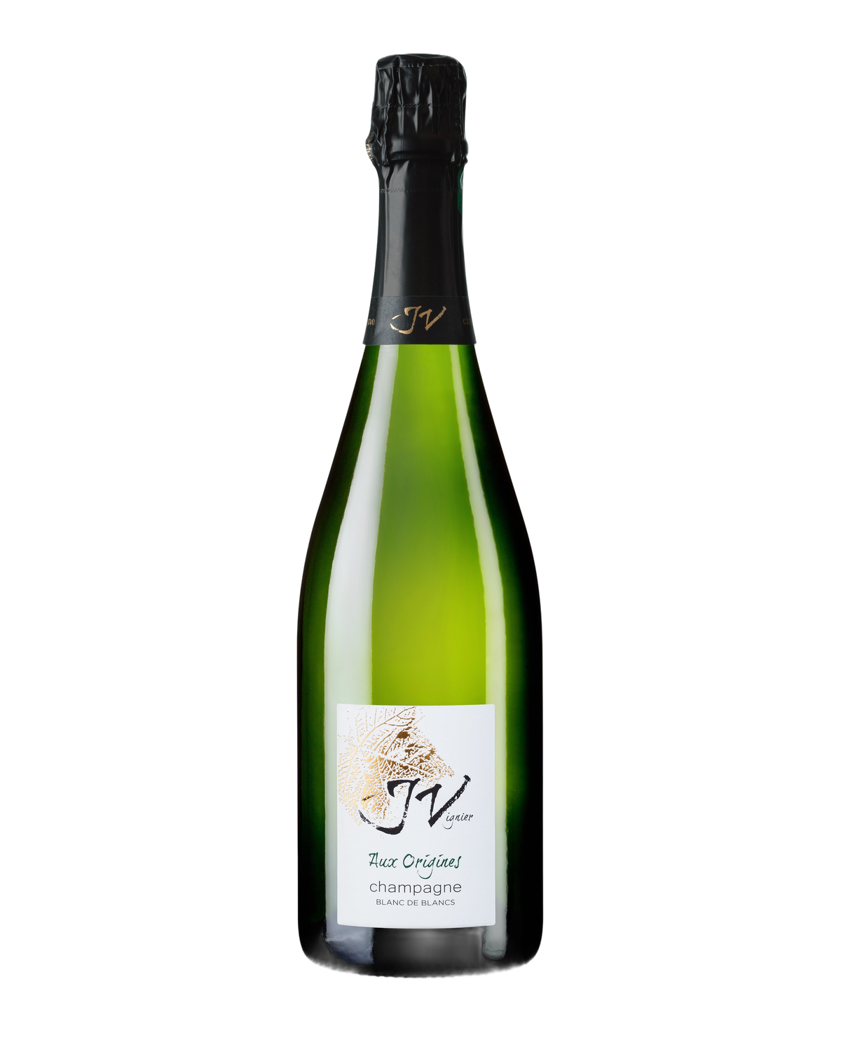 Bottle of Champagne J. Vignier 'Aux Origines' Blanc de Blancs, Champagne, France NV